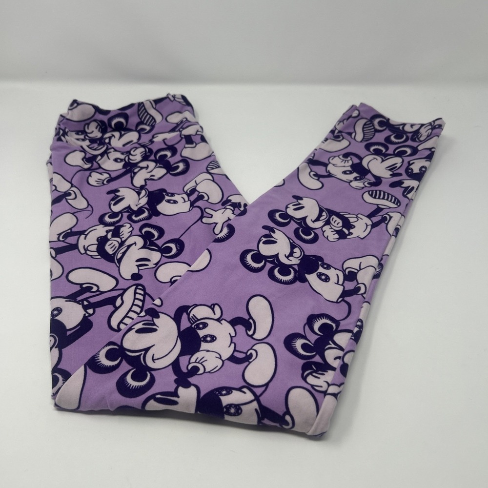 LuLaRoe Leggings Disney Mickey Mouse Purple One Size